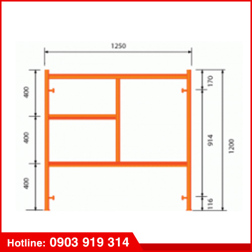 Giàn H1200X1250 không đầu nối
