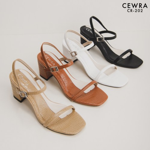 Giày Sandal gót vuông 5 phân Cewra