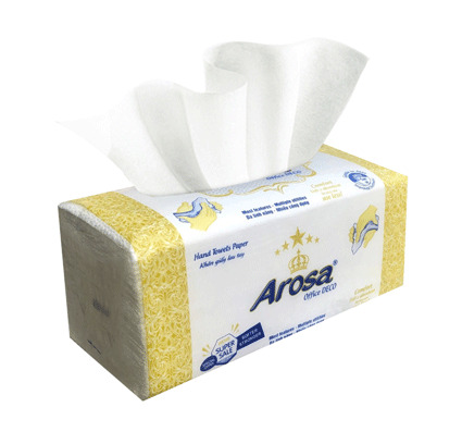 Giấy lau tay Arosa 100 tờ – Dạng gói kéo rút