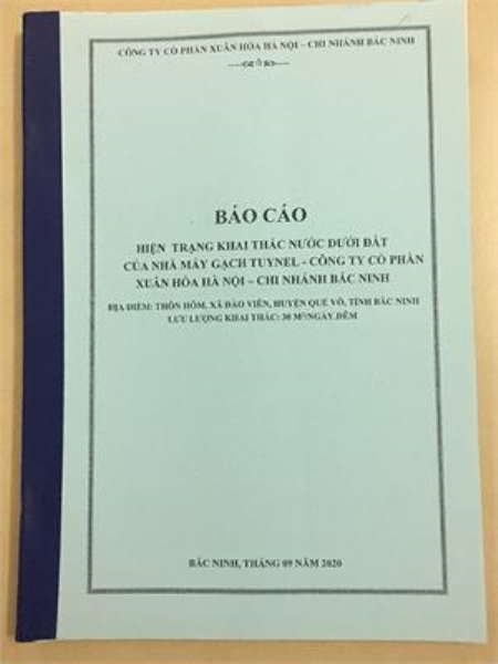 Giấy phép khai thác nước