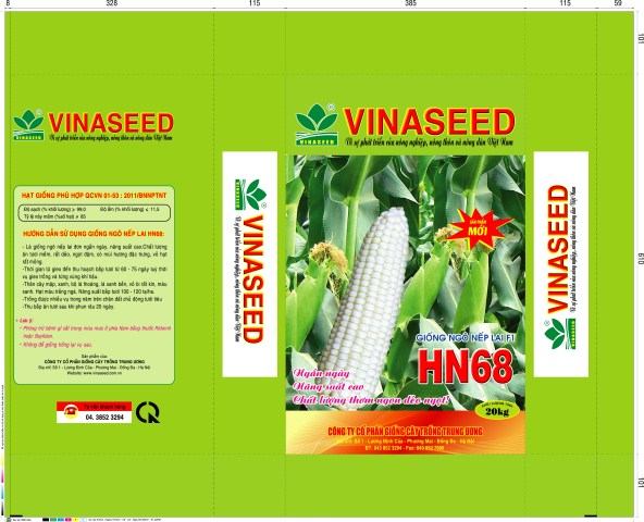 Bao giống ngô nếp HN 68 20kg