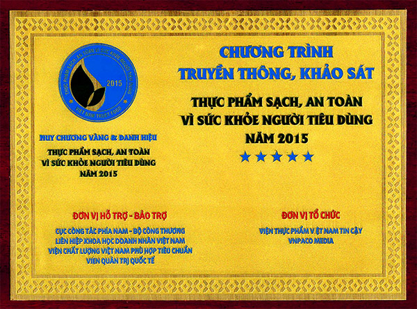 Huy chương vàng thực phẩm sạch
