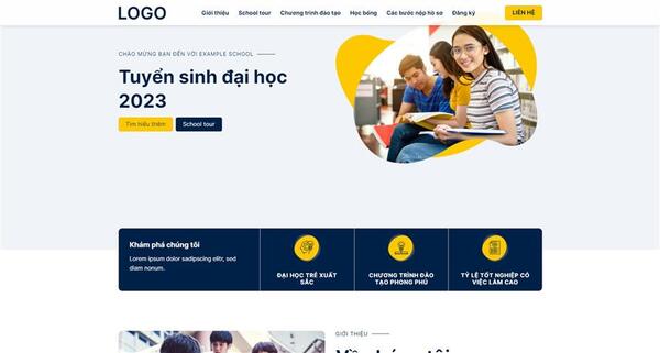 Tạo landing page tuyển sinh