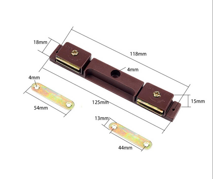 Hít tủ nhựa đôi 5x18mm