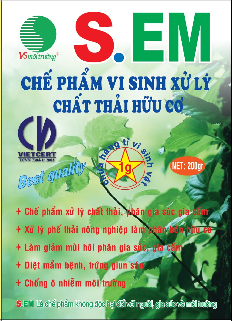 Chế phẩm vi sinh xử lý chất thải hữu cơ S.EM
