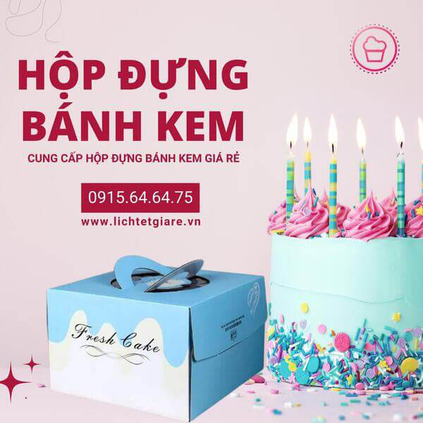 In hộp bánh đựng kem