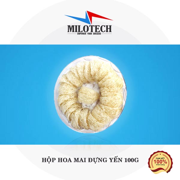 Hộp hoa mai đựng yến 100g