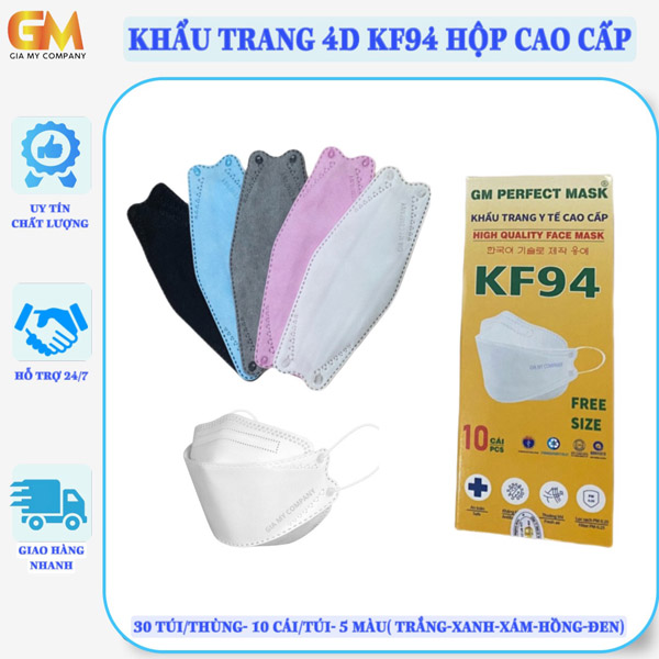 Hộp khẩu trang 4D KF94 cao cấp