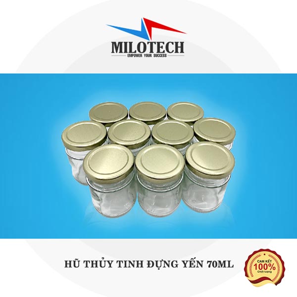 Hũ thủy tinh đựng yến 70ml
