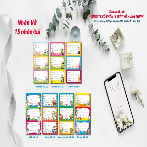 In ấn nhãn vở các loại