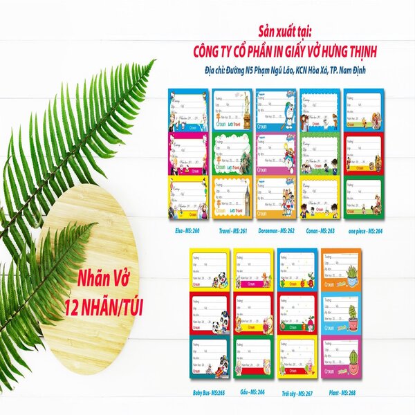 In ấn nhãn vở các loại