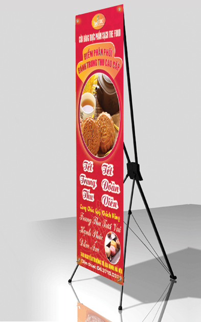 In PP standee giá chữ X