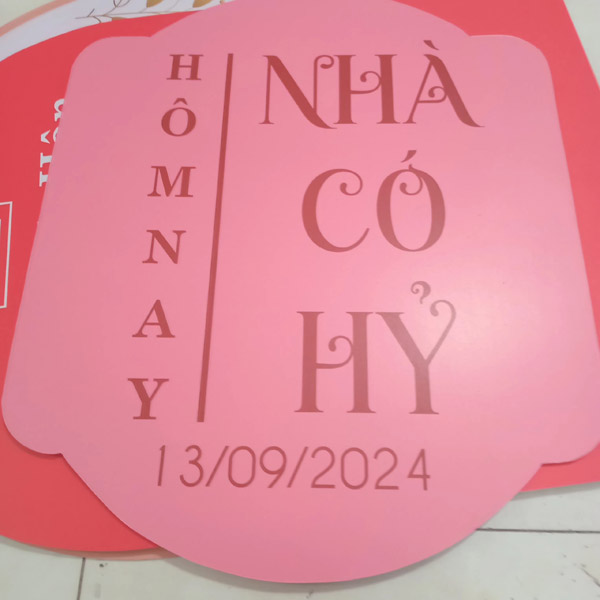 In bảng form cưới