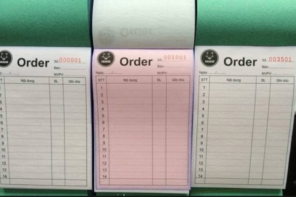 In hóa đơn - Sổ Order