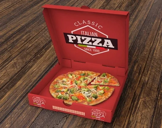 In hộp đựng Pizza