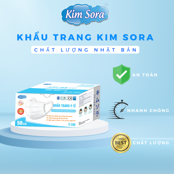 Khẩu trang y tế 4 lớp trắng