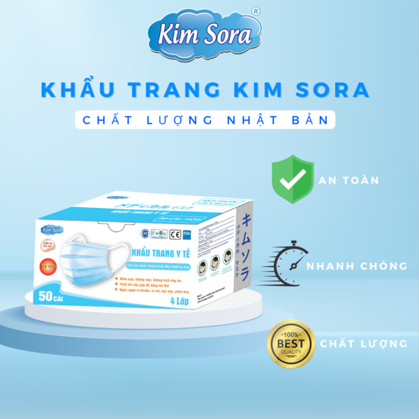 Khẩu trang y tế 4 lớp xanh