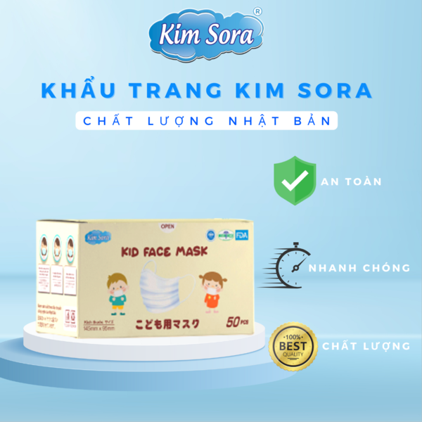 Khẩu trang y tế trẻ em trắng