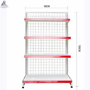 Kệ siêu thị đơn lưng lưới 90cm x 150cm