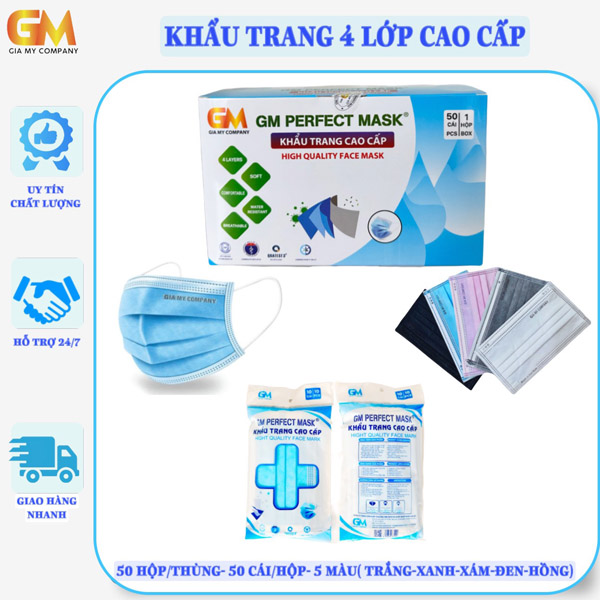 Khẩu trang 4 lớp cao cấp