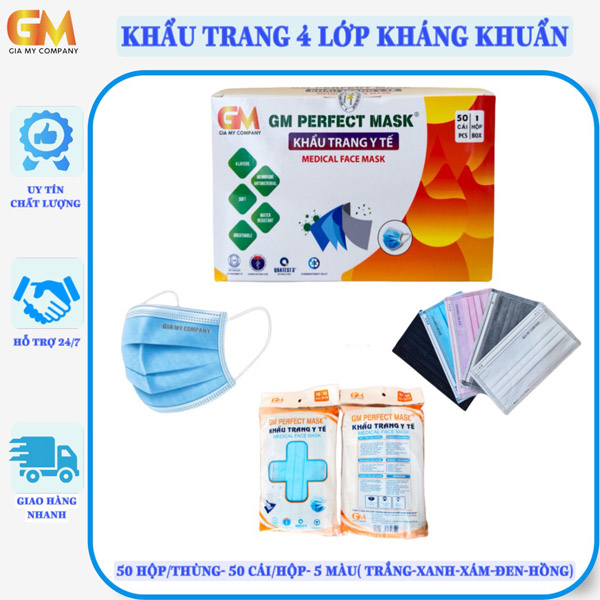 Khẩu trang 4 lớp kháng khuẩn