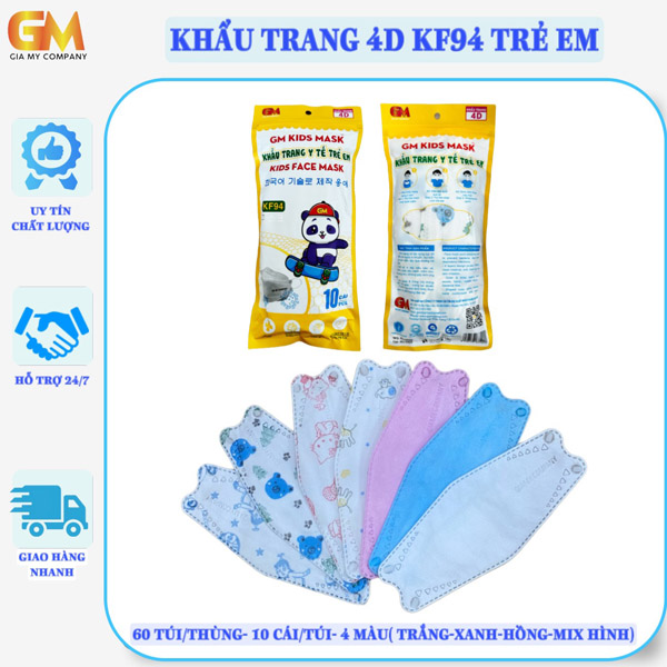 Khẩu trang 4D KF94 trẻ em