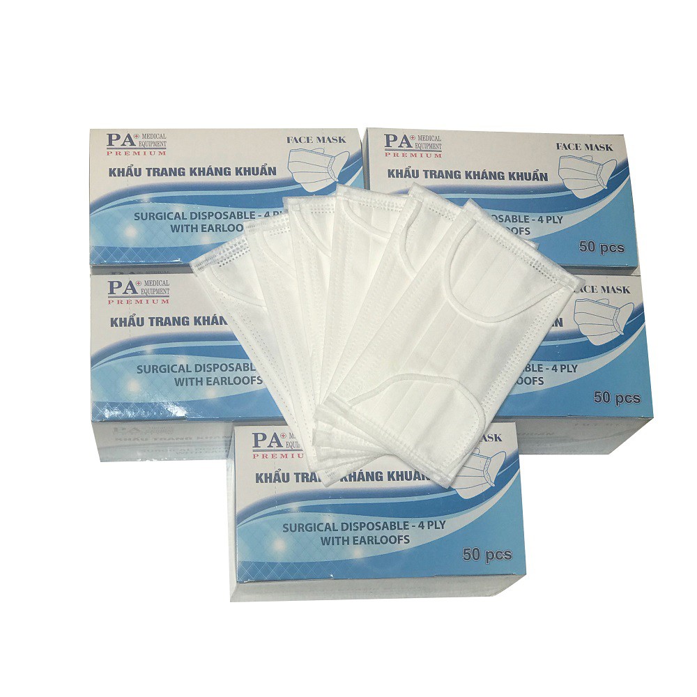 Khẩu trang y tế 04 lớp full trắng