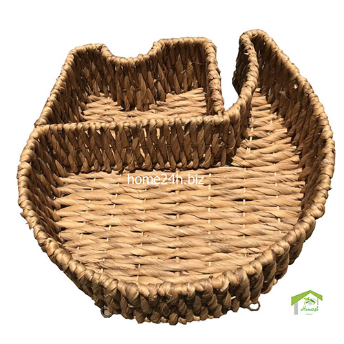 Khay lục bình treo tường đan xoắn
