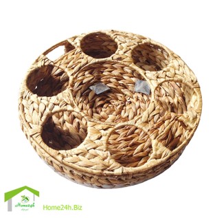 Khay lục bình đựng bộ ly