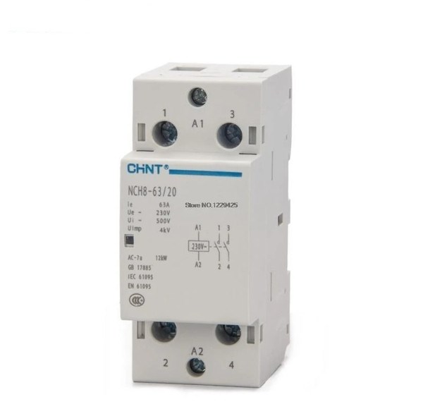 Khởi động từ 1 pha NCH8 63-20-63A-2NO 220V