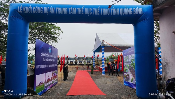 Lễ khởi công dự án trung tâm thể thao tỉnh Quảng Bình