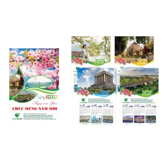 Lịch treo tường nhiều tờ gáy lò xo giá rẻ
