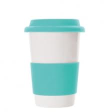 Ly sứ có nắp xanh dương 280ml