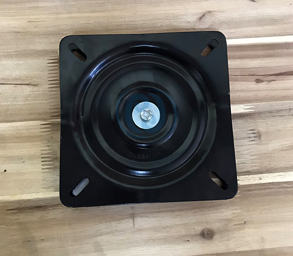 Mâm xoay 1 vòng bi 180x180x2.5 màu đen không vòng nhựa