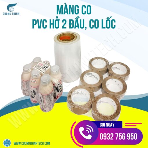 Màng có PVC hở 2 đầu, co lốc