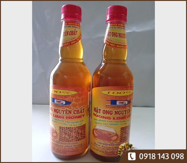 Mật ong nguyên chất 1 lít - Chai thủy tinh