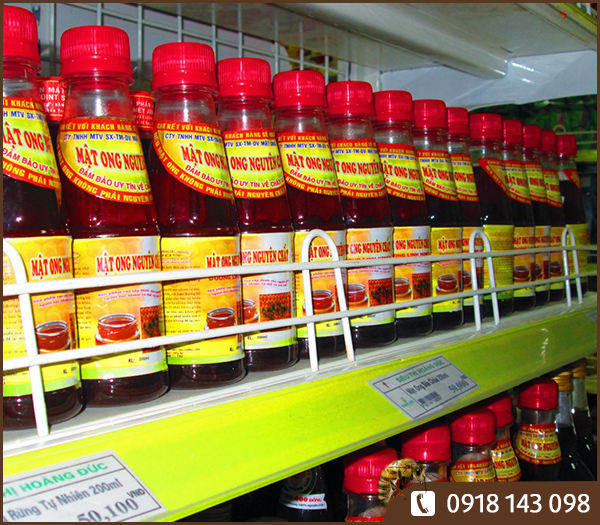 Mật ong nguyên chất 600ml - Chai thủy tinh