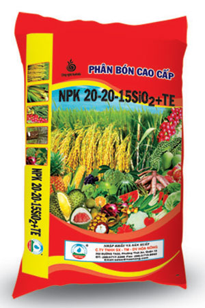 Phân NPK 20-20-15-15SiO2-TE