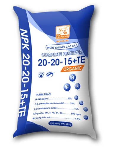 Phân bón NPK 20-20-15 + TE ORGANIC