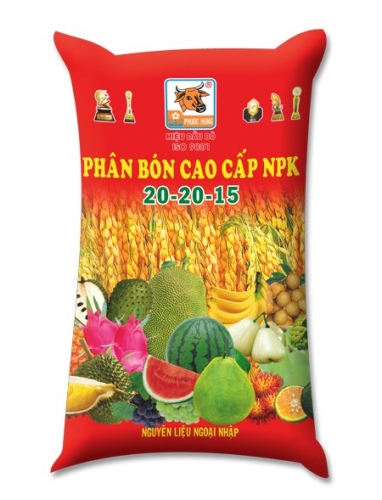 Phân bón NPK 20-20-15 + TE bao đỏ