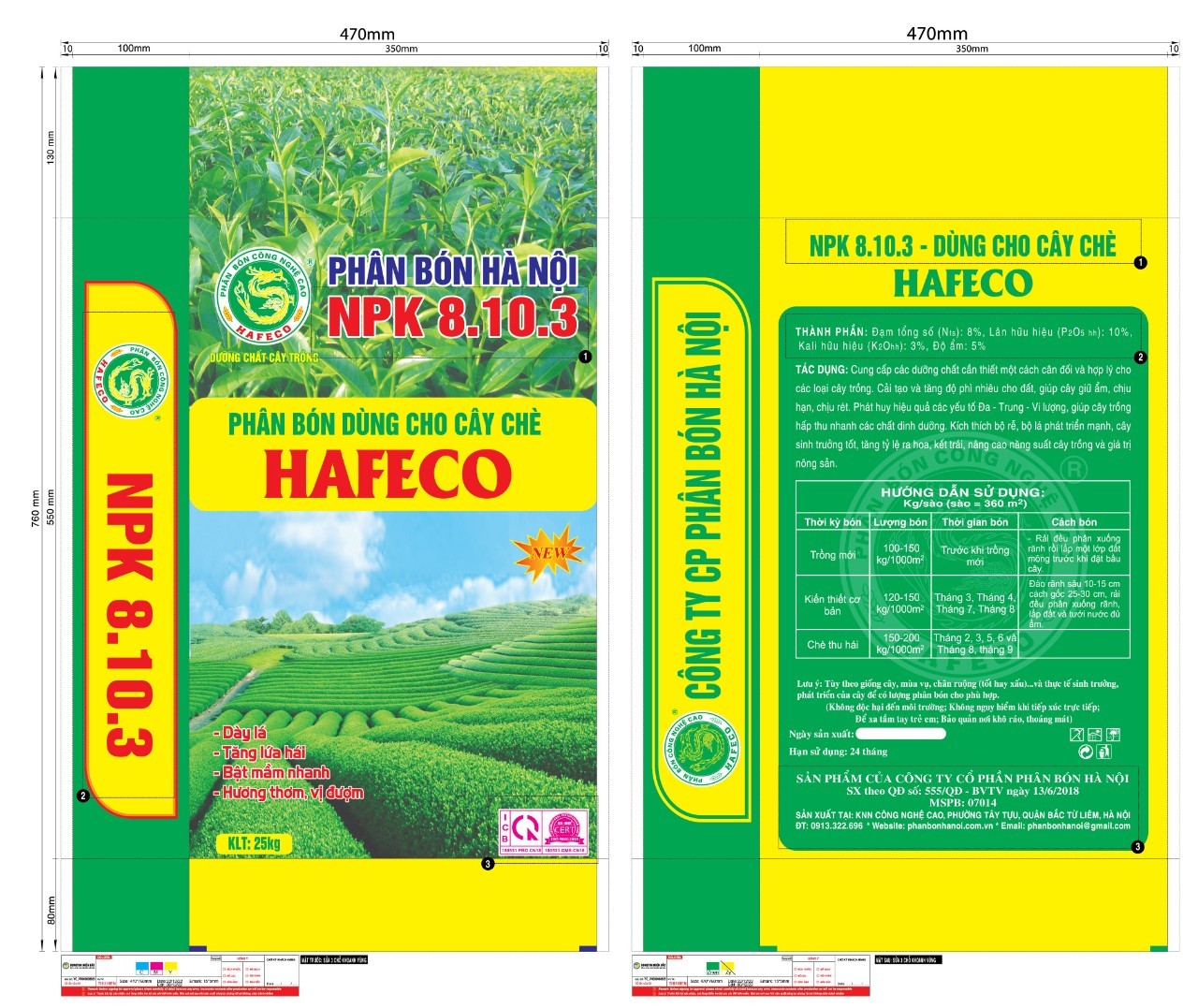 NPK 8-10-3 Cho cây chè