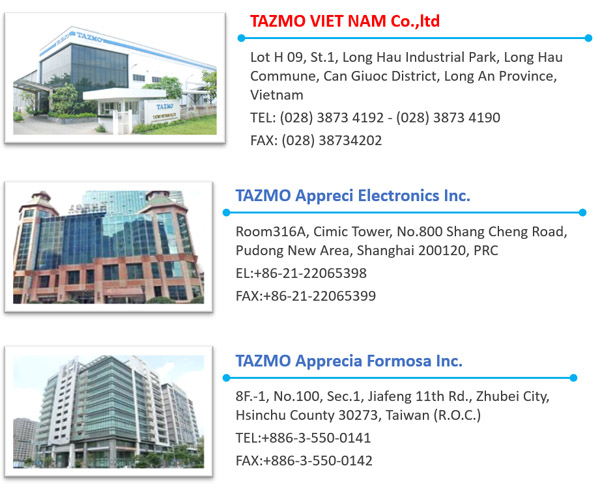 Các nhà máy của Tazmo