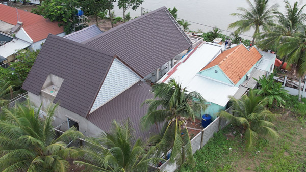 Nhà lợp granite xám
