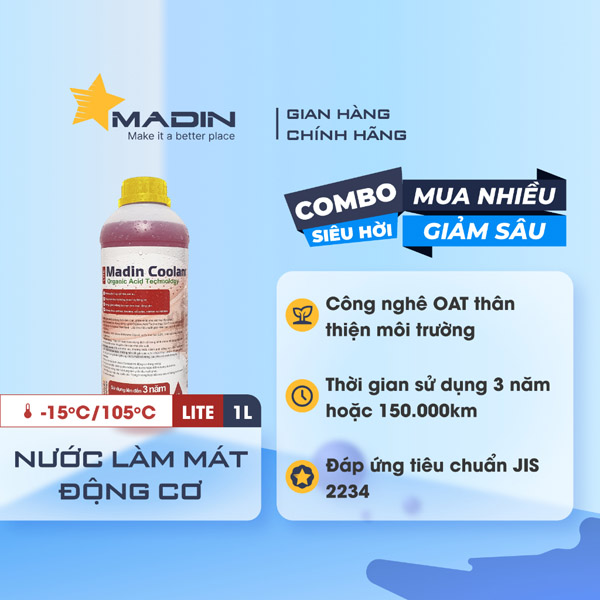 Madin Coolant Lite 37,5% Etylen Glycol 1L