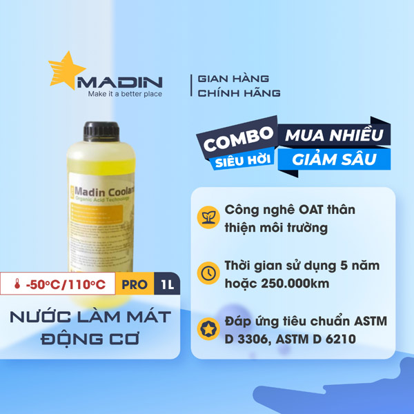 Madin Coolant Pro 60% Mono Ethylen Glycol 1L