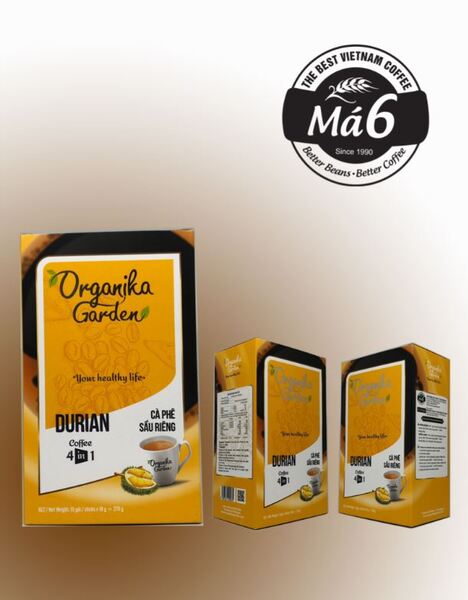 Cà Phê Organika Garden - Cà phê sầu riêng 4in1 (18gr x 15 gói) / hộp