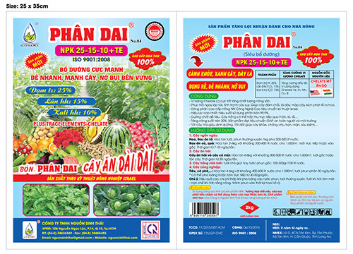 Phân bón NPK 25-15-10+TE
