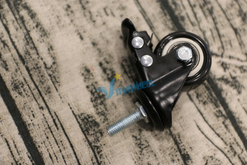 Bánh xe đẩy PVC 40mm Vit 8 khóa