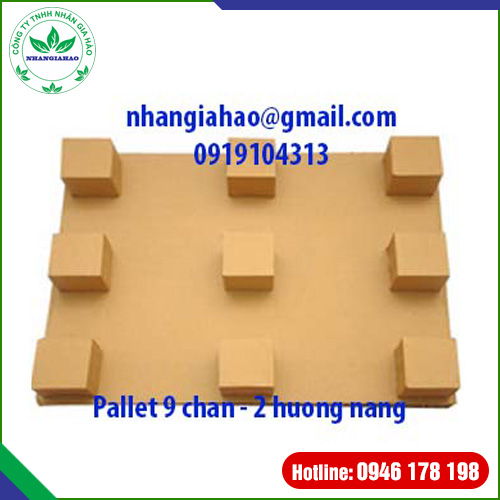 Pallet 9 chân vách 90 2 hướng nâng