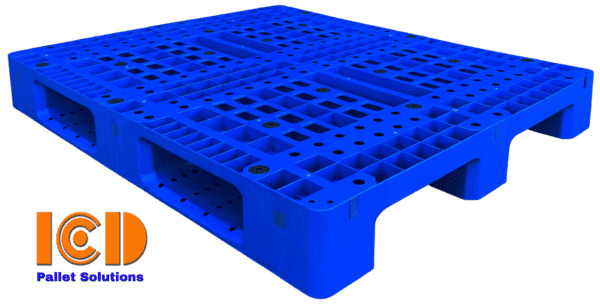 Pallet nhựa PL11 LK KT 1200x1000x150mm xanh